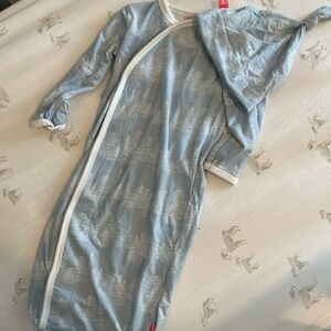 MagneticMe blue Baby Sleep Sack with Hood / newborn